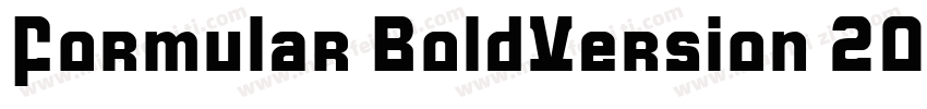 Formular BoldVersion 20字体转换
